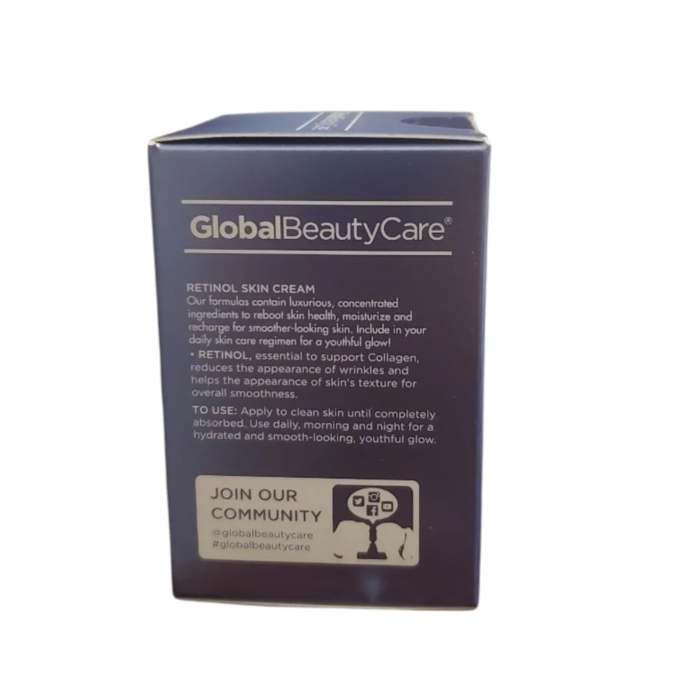 New Global Beauty Care Retinol Skin Wrinkle Cream Anti Aging 1.7 oz.